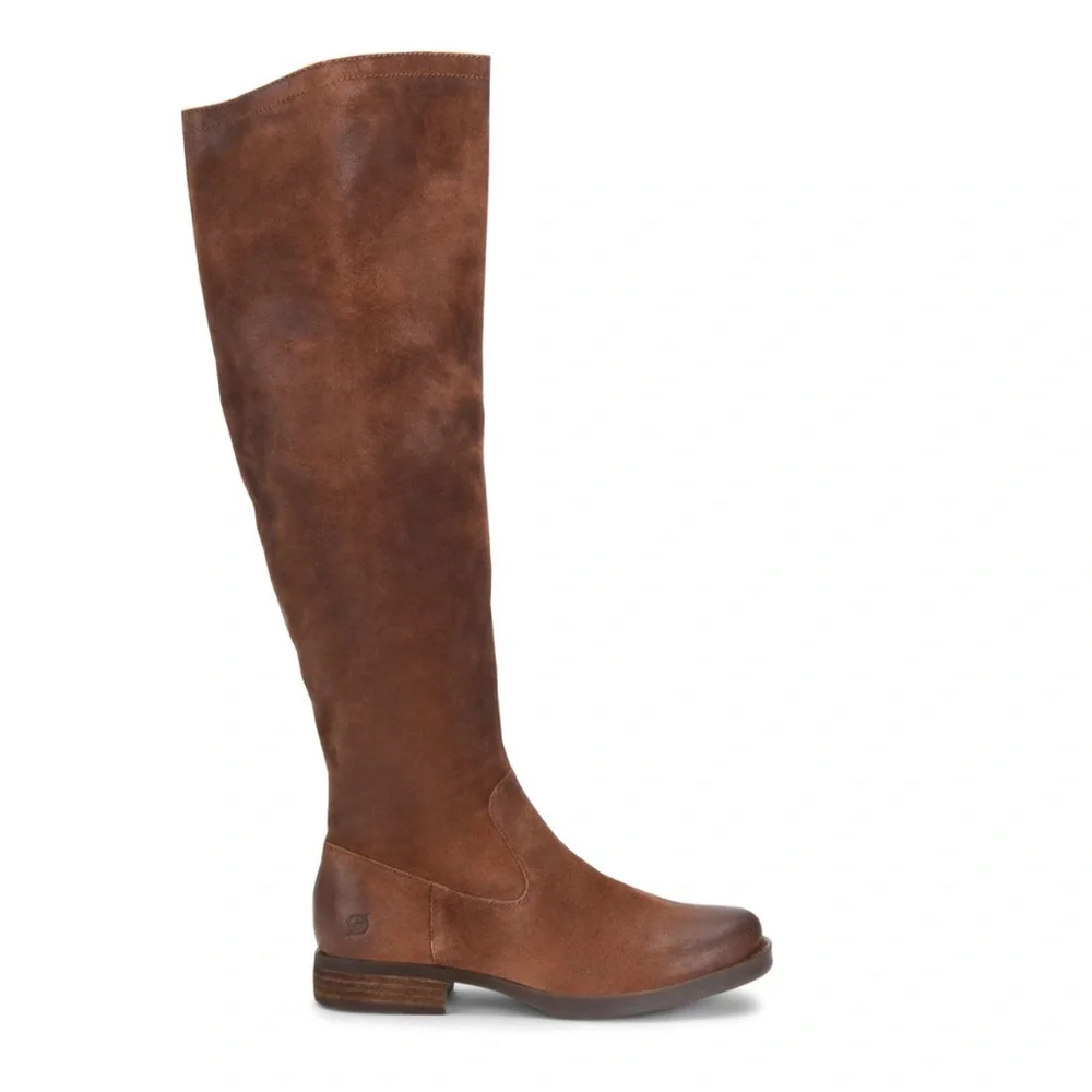 Tall Brown Leather Riding Boots - Women